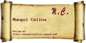 Mangol Celina névjegykártya